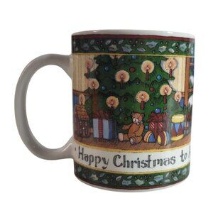 Susan Winget Mug Happy Christmas To All & To All A Good Night Snow Rocking Horse